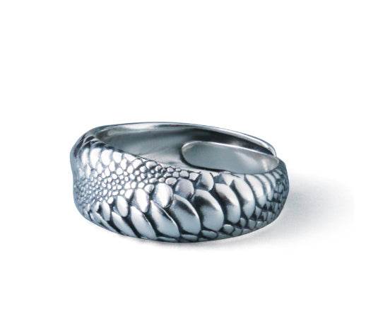 Men's 925 sterling silver ring domineering endless snake silver ring - MOWTE