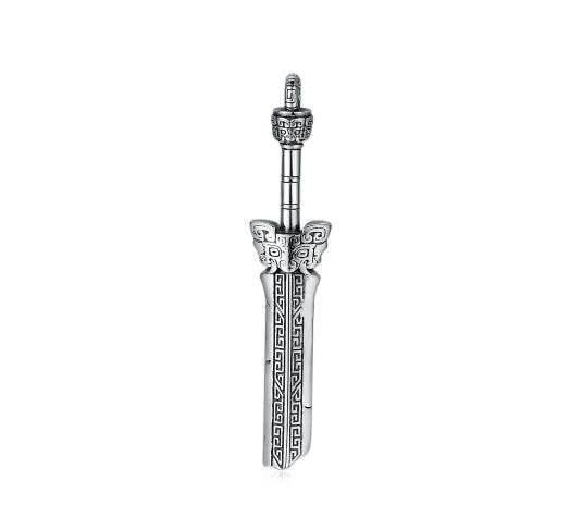 Men's Broken Sword Pattern Pendant Retro Simple Creative Broken Sword Necklace Pendant - MOWTE