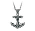 Men's anchor sterling silver high-end handsome pendant