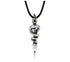 Snake staff necklace men's sterling silver pendant