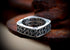 s925 sterling silver tail ring for men and women small square opening adjustable ring