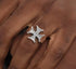 Cross ring S925 sterling silver vintage men and women hip hop opening ring - MOWTE