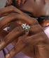 Cross ring S925 sterling silver vintage men and women hip hop opening ring - MOWTE