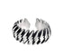 S925 sterling silver lightning ring men's hip-hop personality trendy silver ring women's open ring high-end sense