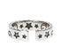 Sterling silver five-pointed star smiley ring hip-hop men and women cool trend opening adjustable - MOWTE