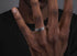 Sterling silver five-pointed star smiley ring hip-hop men and women cool trend opening adjustable - MOWTE