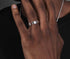 Sterling silver five-pointed star smiley ring hip-hop men and women cool trend opening adjustable - MOWTE