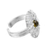S925 sterling silver large daisy ring men's hip-hop trendy personality flower inlaid design open ring high-end - MOWTE