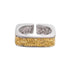 Tang grass pattern S925 sterling silver ring men's hip-hop retro design couple's same style square open ring - MOWTE