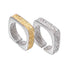 Tang grass pattern S925 sterling silver ring men's hip-hop retro design couple's same style square open ring - MOWTE