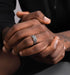 S925 sterling silver braided ring men's hip-hop retro personality open adjustable index finger ring women
