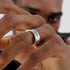 925 sterling silver pattern ring for men hip-hop retro trend personality inlaid turquoise for women open ring