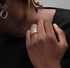 S925 sterling silver light ring men's hip-hop retro personalized index finger ring opening adjustable - MOWTE