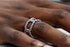 S925 sterling silver hollow twist ring for men and women hip hop open adjustable ring
