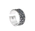 S925 sterling silver multi-five-pointed star ring for men and women hip-hop retro open adjustable index finger ring - MOWTE