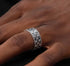 S925 sterling silver multi-five-pointed star ring for men and women hip-hop retro open adjustable index finger ring - MOWTE