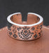 Creative Graffiti Ring Men's S925 Sterling Silver Versatile Wide Ring Personalized Hip-Hop Opening Adjustable - MOWTE