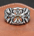 Domineering personality S925 sterling silver vine ring men's and women's street hip-hop cross open ring trend - MOWTE