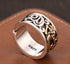Retro dragon pattern ring S925 sterling silver domineering trendy men's personalized open ring - MOWTE
