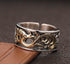 Retro dragon pattern ring S925 sterling silver domineering trendy men's personalized open ring - MOWTE