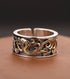 Retro dragon pattern ring S925 sterling silver domineering trendy men's personalized open ring - MOWTE