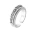 S925 sterling silver retro ring men's and women's personalized irregular open ring trendy new style - MOWTE