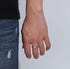 S925 sterling silver retro ring men's and women's personalized irregular open ring trendy new style - MOWTE