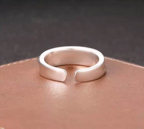 S925 sterling silver retro ring men's and women's personalized irregular open ring trendy new style - MOWTE