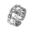 Roman numeral scale ring for men S925 sterling silver hip-hop punk style personalized rivet opening ring