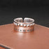 Roman numeral scale ring for men S925 sterling silver hip-hop punk style personalized rivet opening ring