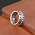 Roman numeral scale ring for men S925 sterling silver hip-hop punk style personalized rivet opening ring