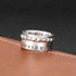 Roman numeral scale ring for men S925 sterling silver hip-hop punk style personalized rivet opening ring