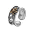 Hip-hop five-pointed star ring men's S925 sterling silver open ring trendy index finger ring - MOWTE