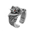 S925 sterling silver domineering faucet ring men's retro flame pattern index finger ring opening adjustable