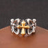 925 sterling silver hollow cross open ring men's high-end texture wide ring hip-hop personality