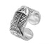 Exaggerated personality fishbone open ring S925 sterling silver hip-hop lucky koi ring index finger ring for men