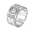 925 sterling silver Indian open ring for men vintage hand-engraved pattern Navajo style wide ring for women - MOWTE