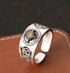 Seiko design starburst ring S925 sterling silver sunflower open ring men's trendy and cool personality - MOWTE