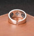 Seiko design starburst ring S925 sterling silver sunflower open ring men's trendy and cool personality - MOWTE