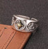 Seiko design starburst ring S925 sterling silver sunflower open ring men's trendy and cool personality - MOWTE