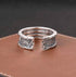 Retro rattan grass pattern open ring for men, trendy 925 sterling silver personalized tree pattern texture engraving ring for women