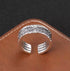 Retro rattan grass pattern open ring for men, trendy 925 sterling silver personalized tree pattern texture engraving ring for women