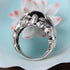 s925 sterling silver ring retro crusade flower black agate personalized men's ring index finger gift