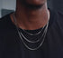 S925 silver snake chain sterling silver platinum plated thin snake bone chain men and women silver clavicle chain trendy - MOWTE