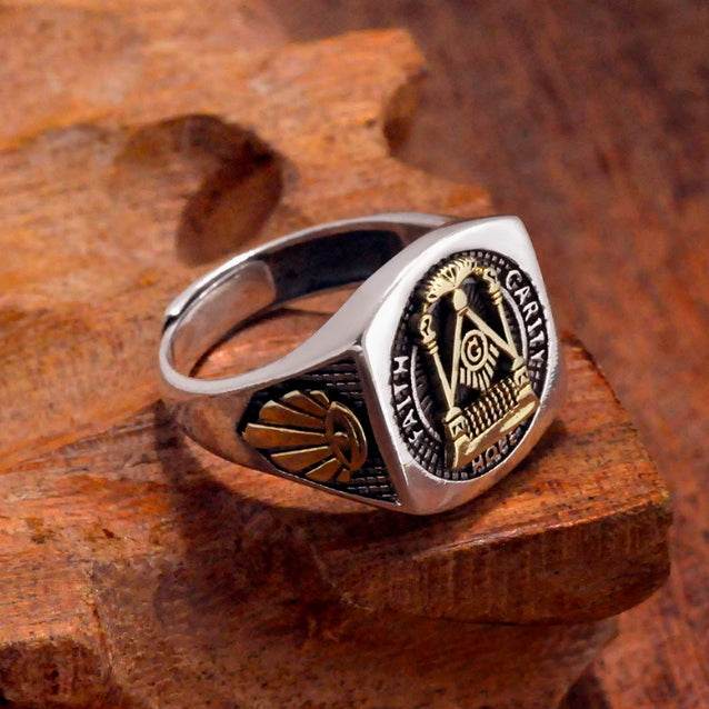 S925 sterling silver ring domineering retro living ring personalized trendy men's jewelry