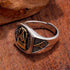 S925 sterling silver ring domineering retro living ring personalized trendy men's jewelry