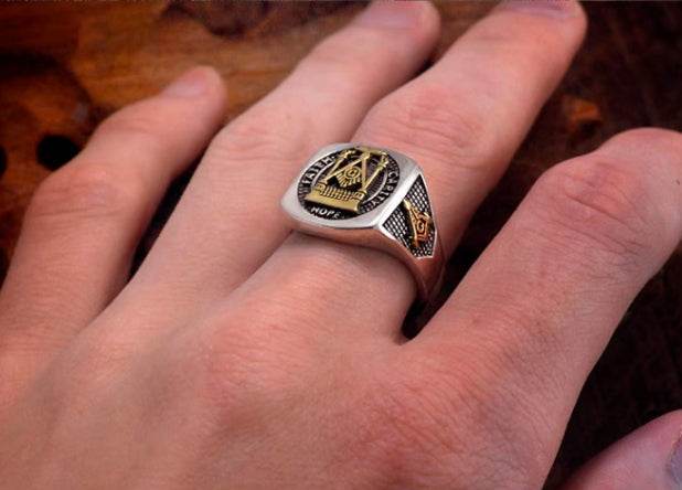 S925 sterling silver ring domineering retro living ring personalized trendy men's jewelry