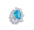 S925 silver high carbon diamond luxury 8A zircon pear cut gemstone ring