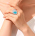 S925 silver high carbon diamond luxury 8A zircon pear cut gemstone ring