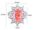 Padparadscha pink oval cut 925 sterling silver ring for women colored huge gemstones high carbon full diamond - MOWTE